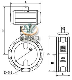 D671J氣動襯膠法蘭蝶閥