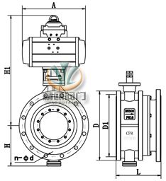 D643H氣動伸縮蝶閥 (配AT執行器)