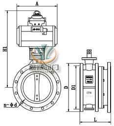 D641X氣動伸縮蝶閥 (配G執行器)